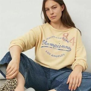 Maeve- Anthropologie Raw Seam 100% Cotton Sweatshirt